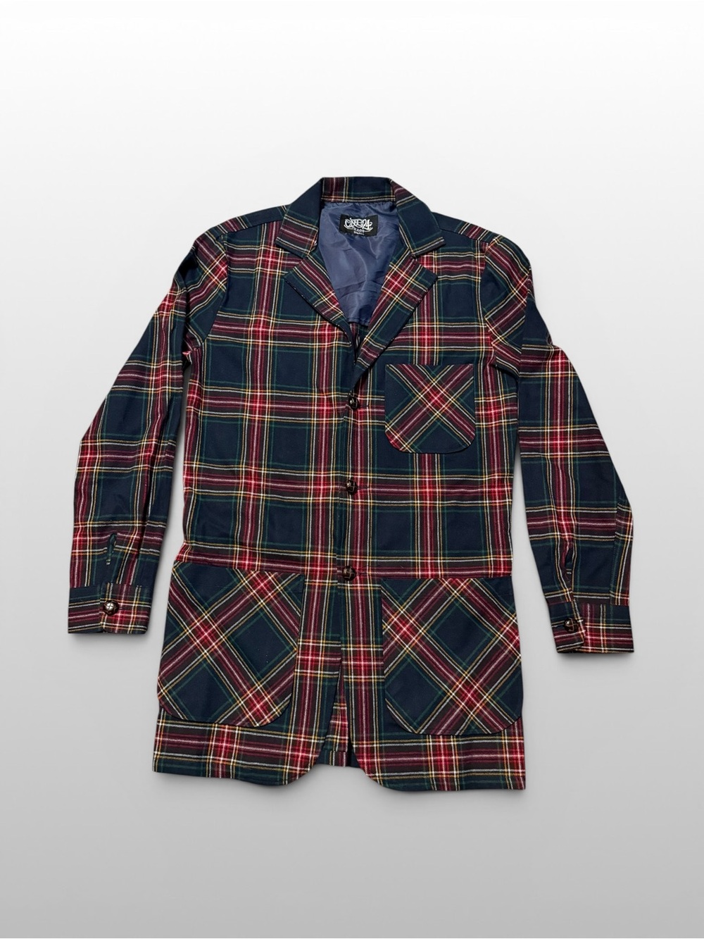 One 24 Rags Plaid Blazer Jacket Small Preppy Academia